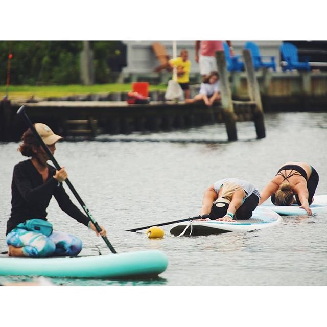  In high tide or low tide, I'll be by your side. ~Bob Marley @butterflylady on the Mermair Inflatable yoga sup #mermaidlove #lookinwardtosea 