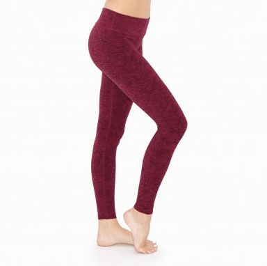 Wildberry/Port Spacedye Leggings - Front View